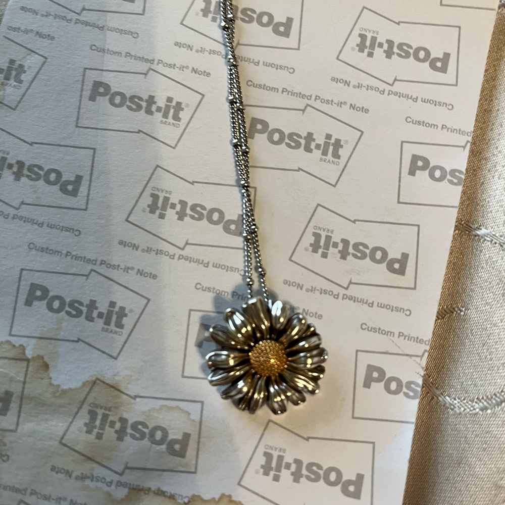 Brighton Two-Tone Floral Necklace - Picture 2 of 3